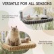 MEWOOFUN Plush Cat Hammock Window with Removable Reversible Cover - Soft Cat Window Lounger with Thickened Steel Frame, Cat Bed Window with 4 Suction Cups, Stable Hold up to 18 kg, Grey MEWOOFUN Plush Cat Hammock Window with Removable Reversible Cover - Soft Cat Window Lounger with Thickened Steel Frame, Cat Bed Window with 4 Suction Cups, Stable Hold up to 18 kg, Grey