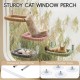 MEWOOFUN Plush Cat Hammock Window with Removable Reversible Cover - Soft Cat Window Lounger with Thickened Steel Frame, Cat Bed Window with 4 Suction Cups, Stable Hold up to 18 kg, Grey MEWOOFUN Plush Cat Hammock Window with Removable Reversible Cover - Soft Cat Window Lounger with Thickened Steel Frame, Cat Bed Window with 4 Suction Cups, Stable Hold up to 18 kg, Grey
