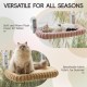 MEWOOFUN Plush Cat Hammock Window with Removable Reversible Cover - Soft Cat Window Lounger with Thickened Steel Frame, Cat Bed Window with 4 Suction Cups, Stable Hold up to 18 kg, Grey MEWOOFUN Plush Cat Hammock Window with Removable Reversible Cover - Soft Cat Window Lounger with Thickened Steel Frame, Cat Bed Window with 4 Suction Cups, Stable Hold up to 18 kg, Grey
