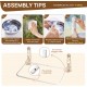MEWOOFUN Soft Cat Window Hammock - 54 x 30 cm Foldable Cat Window Bed with Reversible Mat, Sturdy Cat Hammock Holds up to 18 kg (Beige - with Bed, M) MEWOOFUN Soft Cat Window Hammock - 54 x 30 cm Foldable Cat Window Bed with Reversible Mat, Sturdy Cat Hammock Holds up to 18 kg (Beige - with Bed, M)