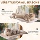 MEWOOFUN Soft Cat Window Hammock - 54 x 30 cm Foldable Cat Window Bed with Reversible Mat, Sturdy Cat Hammock Holds up to 18 kg (Beige - with Bed, M) MEWOOFUN Soft Cat Window Hammock - 54 x 30 cm Foldable Cat Window Bed with Reversible Mat, Sturdy Cat Hammock Holds up to 18 kg (Beige - with Bed, M)