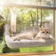 MEWOOFUN Soft Cat Window Hammock - 54 x 30 cm Foldable Cat Window Bed with Reversible Mat, Sturdy Cat Hammock Holds up to 18 kg (Beige - with Bed, M) MEWOOFUN Soft Cat Window Hammock - 54 x 30 cm Foldable Cat Window Bed with Reversible Mat, Sturdy Cat Hammock Holds up to 18 kg (Beige - with Bed, M)