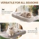 MEWOOFUN Soft Cat Window Hammock - 54 x 30 cm Foldable Cat Window Bed with Reversible Mat, Sturdy Cat Hammock Holds up to 18 kg (Beige - with Bed, M) MEWOOFUN Soft Cat Window Hammock - 54 x 30 cm Foldable Cat Window Bed with Reversible Mat, Sturdy Cat Hammock Holds up to 18 kg (Beige - with Bed, M)