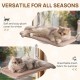 MEWOOFUN Soft Cat Window Hammock - 54 x 30 cm Foldable Cat Window Bed with Reversible Mat, Sturdy Cat Hammock Holds up to 18 kg (Beige - with Bed, M) MEWOOFUN Soft Cat Window Hammock - 54 x 30 cm Foldable Cat Window Bed with Reversible Mat, Sturdy Cat Hammock Holds up to 18 kg (Beige - with Bed, M)