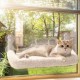 MEWOOFUN Soft Cat Window Hammock - 54 x 30 cm Foldable Cat Window Bed with Reversible Mat, Sturdy Cat Hammock Holds up to 18 kg (Beige - with Bed, M) MEWOOFUN Soft Cat Window Hammock - 54 x 30 cm Foldable Cat Window Bed with Reversible Mat, Sturdy Cat Hammock Holds up to 18 kg (Beige - with Bed, M)