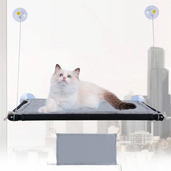 MEYDLL Cat Hammock Window, Extra Sturdy Window Lounger for Cats, Cats Window Lounger up to 25 kg, Cat Bed with 4 Large Suction Cups, Cat Bed Window Sill for Small Dogs MEYDLL Cat Hammock Window, Extra Sturdy Window Lounger for Cats, Cats Window Lounger up to 25 kg, Cat Bed with 4 Large Suction Cups, Cat Bed Window Sill for Small Dogs