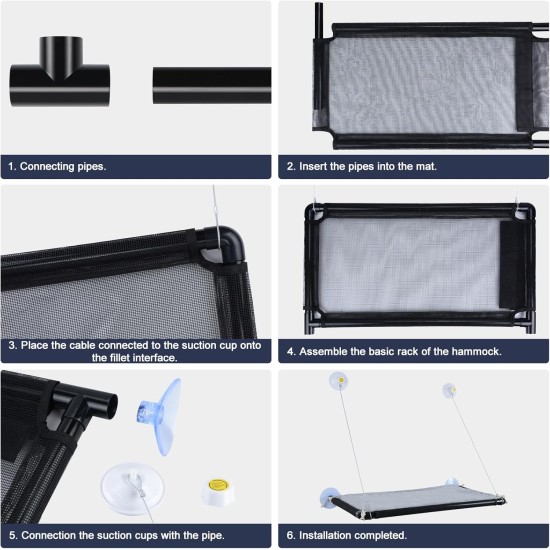MEYDLL Cat Hammock Window, Extra Sturdy Window Lounger for Cats, Cats Window Lounger up to 25 kg, Cat Bed with 4 Large Suction Cups, Cat Bed Window Sill for Small Dogs MEYDLL Cat Hammock Window, Extra Sturdy Window Lounger for Cats, Cats Window Lounger up to 25 kg, Cat Bed with 4 Large Suction Cups, Cat Bed Window Sill for Small Dogs