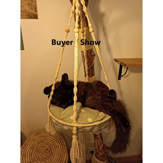 Macrame Cat Hammock Cat Bed Hand Knitted Hanging Cave Macrame Cat Hammock Cat Bed Hand Knitted Hanging Cave