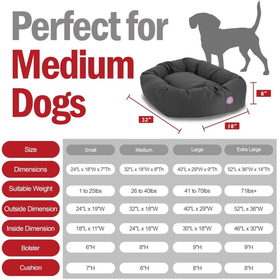 Majestic Bagel Pet Dog Bed by Pet Products Majestic Bagel Pet Dog Bed by Pet Products