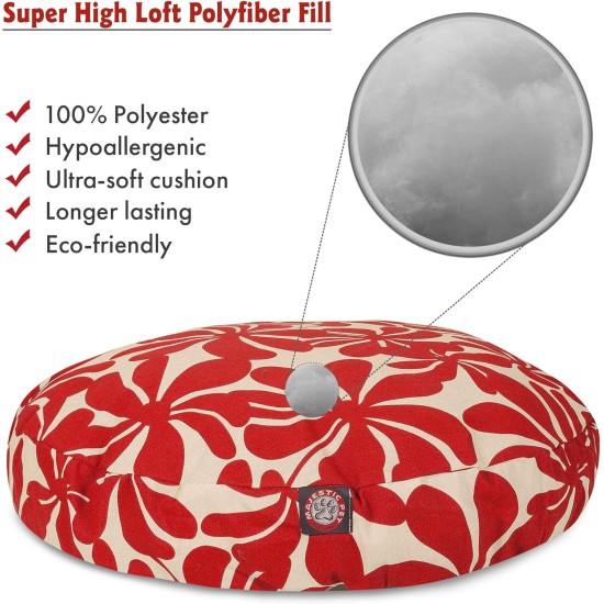 Majestic Pet Red Plantation Medium Round Indoor Outdoor Pet Dog Bed With Removable Washable Cover Products Majestic Pet Red Plantation Medium Round Indoor Outdoor Pet Dog Bed With Removable Washable Cover Products
