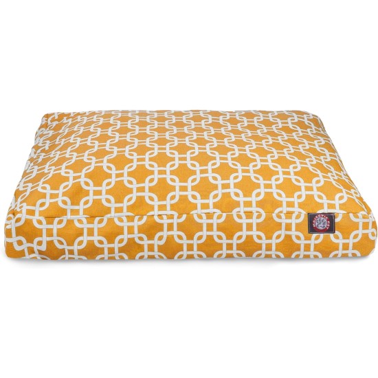 Majestic Pet Yellow Links Small Rectangle Indoor Outdoor Pet Dog Bed With Removable Washable Cover By Products Majestic Pet Yellow Links Small Rectangle Indoor Outdoor Pet Dog Bed With Removable Washable Cover By Products