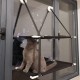 MasYosh Hammock for Cats, Cats, Window Seat, Double Layer Hammock, Holds up to 10 kg, Space-saving and Easy to Assemble, for Large Cats Indoors