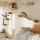 MeowHomm Cat Wall Shelves, Set of 5 Wooden Cat Wall Furniture MeowHomm Cat Wall Shelves, Set of 5 Wooden Cat Wall Furniture