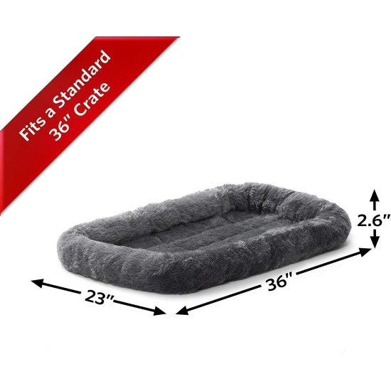 MidWest Homes for Pets 46cm Long Fleece Pet Bed with Comfort Pad Fits 18" Long Dog Crate Easy Care Machine Washable Tumble Dry 40218 White MidWest Homes for Pets 46cm Long Fleece Pet Bed with Comfort Pad Fits 18" Long Dog Crate Easy Care Machine Washable Tumble Dry 40218 White