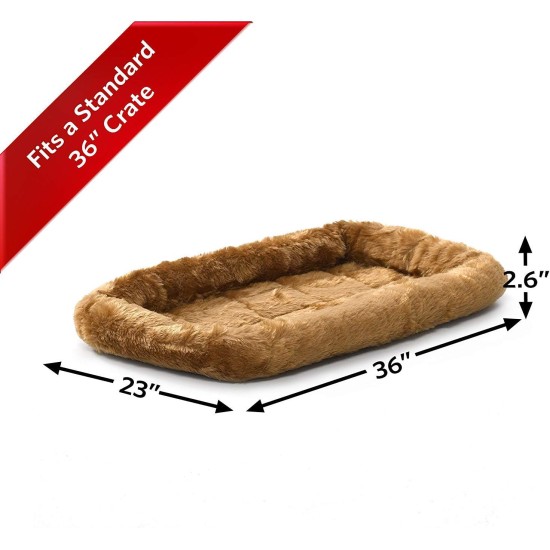 MidWest Homes for Pets 46cm Long Fleece Pet Bed with Comfort Pad Fits 18" Long Dog Crate Easy Care Machine Washable Tumble Dry 40218 White MidWest Homes for Pets 46cm Long Fleece Pet Bed with Comfort Pad Fits 18" Long Dog Crate Easy Care Machine Washable Tumble Dry 40218 White