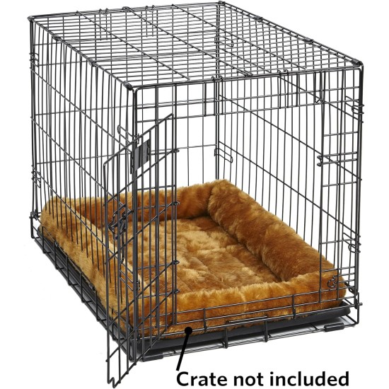 MidWest Homes for Pets 46cm Long Fleece Pet Bed with Comfort Pad Fits 18" Long Dog Crate Easy Care Machine Washable Tumble Dry 40218 White MidWest Homes for Pets 46cm Long Fleece Pet Bed with Comfort Pad Fits 18" Long Dog Crate Easy Care Machine Washable Tumble Dry 40218 White