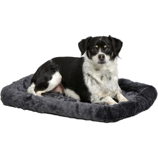 MidWest Homes for Pets 46cm Long Fleece Pet Bed with Comfort Pad Fits 18" Long Dog Crate Easy Care Machine Washable Tumble Dry 40218 White MidWest Homes for Pets 46cm Long Fleece Pet Bed with Comfort Pad Fits 18" Long Dog Crate Easy Care Machine Washable Tumble Dry 40218 White