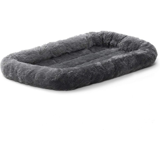 MidWest Homes for Pets 46cm Long Fleece Pet Bed with Comfort Pad Fits 18" Long Dog Crate Easy Care Machine Washable Tumble Dry 40218 White MidWest Homes for Pets 46cm Long Fleece Pet Bed with Comfort Pad Fits 18" Long Dog Crate Easy Care Machine Washable Tumble Dry 40218 White