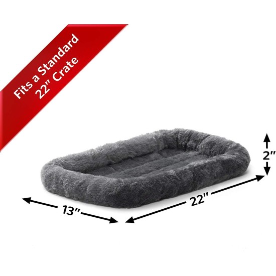 MidWest Homes for Pets 46cm Long Fleece Pet Bed with Comfort Pad Fits 18" Long Dog Crate Easy Care Machine Washable Tumble Dry 40218 White MidWest Homes for Pets 46cm Long Fleece Pet Bed with Comfort Pad Fits 18" Long Dog Crate Easy Care Machine Washable Tumble Dry 40218 White