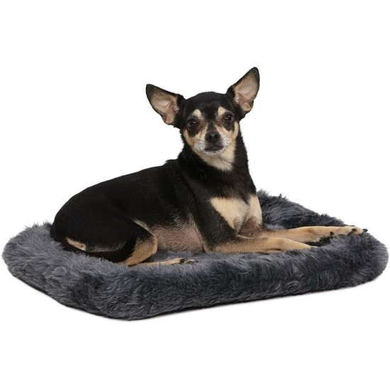MidWest Homes for Pets 46cm Long Fleece Pet Bed with Comfort Pad Fits 18" Long Dog Crate Easy Care Machine Washable Tumble Dry 40218 White MidWest Homes for Pets 46cm Long Fleece Pet Bed with Comfort Pad Fits 18" Long Dog Crate Easy Care Machine Washable Tumble Dry 40218 White