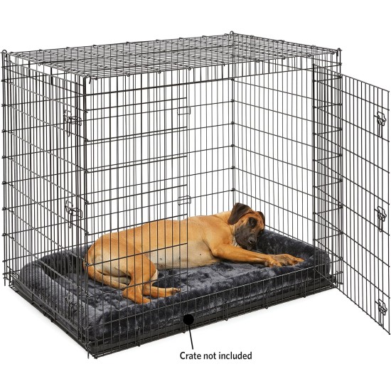 MidWest Homes for Pets 46cm Long Fleece Pet Bed with Comfort Pad Fits 18" Long Dog Crate Easy Care Machine Washable Tumble Dry 40218 White MidWest Homes for Pets 46cm Long Fleece Pet Bed with Comfort Pad Fits 18" Long Dog Crate Easy Care Machine Washable Tumble Dry 40218 White