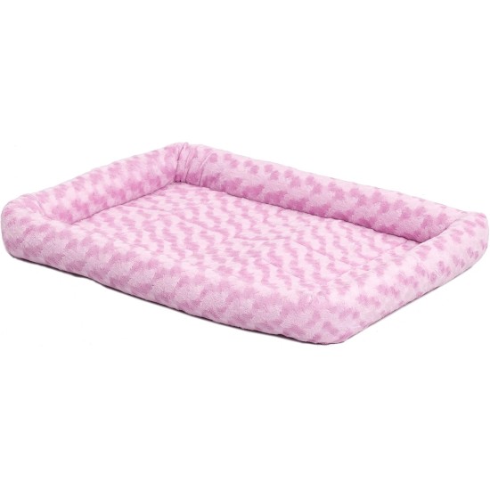 MidWest Homes for Pets 46cm Long Fleece Pet Bed with Comfort Pad Fits 18" Long Dog Crate Easy Care Machine Washable Tumble Dry 40218 White MidWest Homes for Pets 46cm Long Fleece Pet Bed with Comfort Pad Fits 18" Long Dog Crate Easy Care Machine Washable Tumble Dry 40218 White
