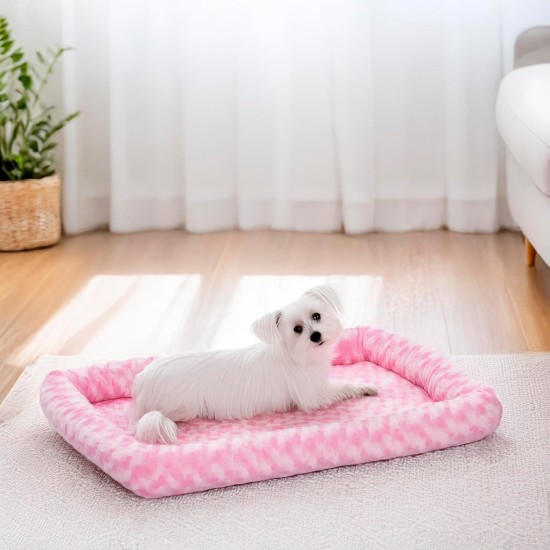 MidWest Homes for Pets 46cm Long Fleece Pet Bed with Comfort Pad Fits 18" Long Dog Crate Easy Care Machine Washable Tumble Dry 40218 White MidWest Homes for Pets 46cm Long Fleece Pet Bed with Comfort Pad Fits 18" Long Dog Crate Easy Care Machine Washable Tumble Dry 40218 White