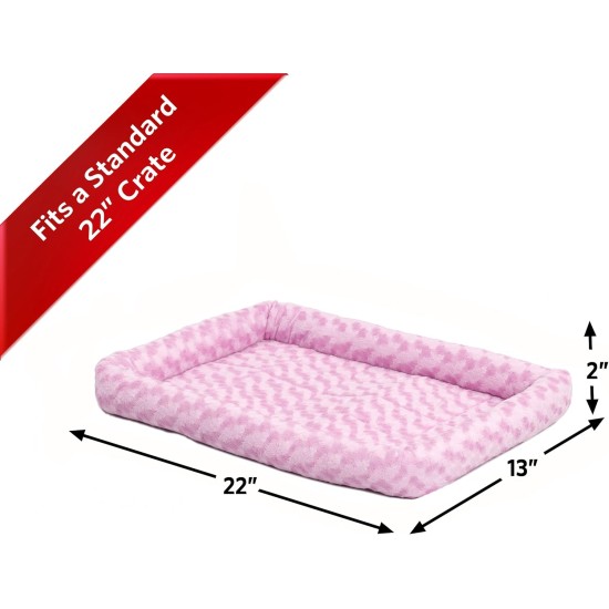 MidWest Homes for Pets 46cm Long Fleece Pet Bed with Comfort Pad Fits 18" Long Dog Crate Easy Care Machine Washable Tumble Dry 40218 White MidWest Homes for Pets 46cm Long Fleece Pet Bed with Comfort Pad Fits 18" Long Dog Crate Easy Care Machine Washable Tumble Dry 40218 White