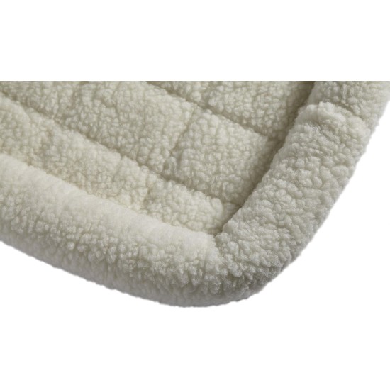 MidWest Homes for Pets 46cm Long Fleece Pet Bed with Comfort Pad Fits 18" Long Dog Crate Easy Care Machine Washable Tumble Dry 40218 White MidWest Homes for Pets 46cm Long Fleece Pet Bed with Comfort Pad Fits 18" Long Dog Crate Easy Care Machine Washable Tumble Dry 40218 White
