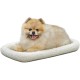 MidWest Homes for Pets 46cm Long Fleece Pet Bed with Comfort Pad Fits 18" Long Dog Crate Easy Care Machine Washable Tumble Dry 40218 White MidWest Homes for Pets 46cm Long Fleece Pet Bed with Comfort Pad Fits 18" Long Dog Crate Easy Care Machine Washable Tumble Dry 40218 White