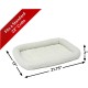 MidWest Homes for Pets 46cm Long Fleece Pet Bed with Comfort Pad Fits 18" Long Dog Crate Easy Care Machine Washable Tumble Dry 40218 White MidWest Homes for Pets 46cm Long Fleece Pet Bed with Comfort Pad Fits 18" Long Dog Crate Easy Care Machine Washable Tumble Dry 40218 White
