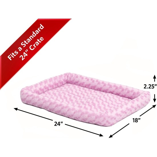 MidWest Homes for Pets 46cm Long Fleece Pet Bed with Comfort Pad Fits 18" Long Dog Crate Easy Care Machine Washable Tumble Dry 40218 White MidWest Homes for Pets 46cm Long Fleece Pet Bed with Comfort Pad Fits 18" Long Dog Crate Easy Care Machine Washable Tumble Dry 40218 White