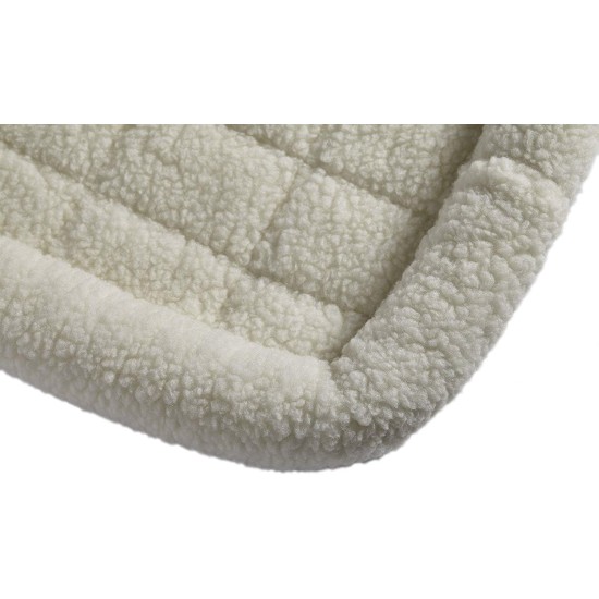 MidWest Homes for Pets 46cm Long Fleece Pet Bed with Comfort Pad Fits 18" Long Dog Crate Easy Care Machine Washable Tumble Dry 40218 White MidWest Homes for Pets 46cm Long Fleece Pet Bed with Comfort Pad Fits 18" Long Dog Crate Easy Care Machine Washable Tumble Dry 40218 White