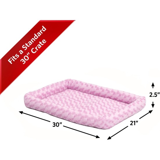 MidWest Homes for Pets 46cm Long Fleece Pet Bed with Comfort Pad Fits 18" Long Dog Crate Easy Care Machine Washable Tumble Dry 40218 White MidWest Homes for Pets 46cm Long Fleece Pet Bed with Comfort Pad Fits 18" Long Dog Crate Easy Care Machine Washable Tumble Dry 40218 White