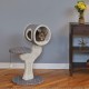 MidWest"Salvador" Cat Tree w/Built-in Sisal Cat Scratching Pad & Cat Look-Out Lounge, Mushroom/Diamond Pattern, Small Cat Tree
