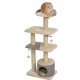 MidWest"Salvador" Cat Tree w/Built-in Sisal Cat Scratching Pad & Cat Look-Out Lounge, Mushroom/Diamond Pattern, Small Cat Tree