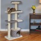 MidWest"Salvador" Cat Tree w/Built-in Sisal Cat Scratching Pad & Cat Look-Out Lounge, Mushroom/Diamond Pattern, Small Cat Tree