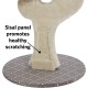 MidWest"Salvador" Cat Tree w/Built-in Sisal Cat Scratching Pad & Cat Look-Out Lounge, Mushroom/Diamond Pattern, Small Cat Tree