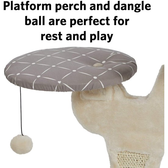 MidWest"Salvador" Cat Tree w/Built-in Sisal Cat Scratching Pad & Cat Look-Out Lounge, Mushroom/Diamond Pattern, Small Cat Tree MidWest"Salvador" Cat Tree w/Built-in Sisal Cat Scratching Pad & Cat Look-Out Lounge, Mushroom/Diamond Pattern, Small Cat Tree