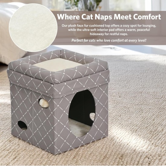 Midwest Curious Cat Cube, Cat House/Cat Condo, small Midwest Curious Cat Cube, Cat House/Cat Condo, small