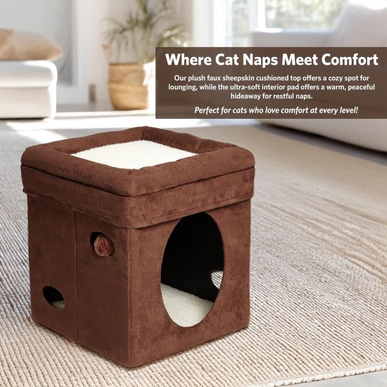 Midwest Curious Cat Cube, Cat House/Cat Condo, small Midwest Curious Cat Cube, Cat House/Cat Condo, small