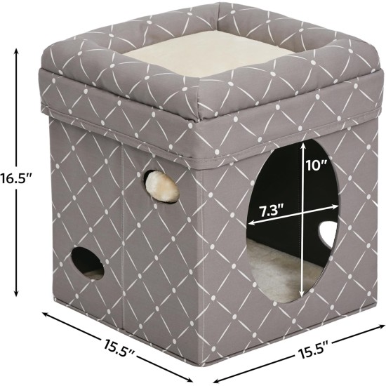 Midwest Curious Cat Cube, Cat House/Cat Condo, small Midwest Curious Cat Cube, Cat House/Cat Condo, small
