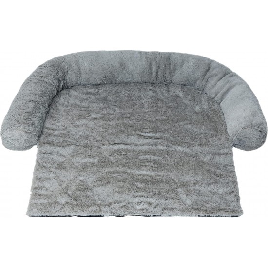 Mikki Dog Cat Puppy Kitten Ultra Soft Grey Faux Fur Calming Blanket Large Mikki Dog Cat Puppy Kitten Ultra Soft Grey Faux Fur Calming Blanket Large