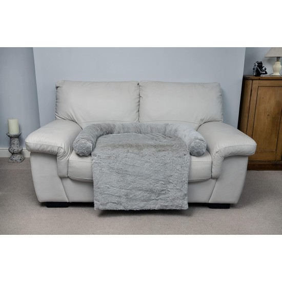 Mikki Dog Cat Puppy Kitten Ultra Soft Grey Faux Fur Calming Blanket Large Mikki Dog Cat Puppy Kitten Ultra Soft Grey Faux Fur Calming Blanket Large
