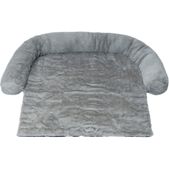 Mikki Dog Cat Puppy Kitten Ultra Soft Grey Faux Fur Calming Blanket Large Mikki Dog Cat Puppy Kitten Ultra Soft Grey Faux Fur Calming Blanket Large