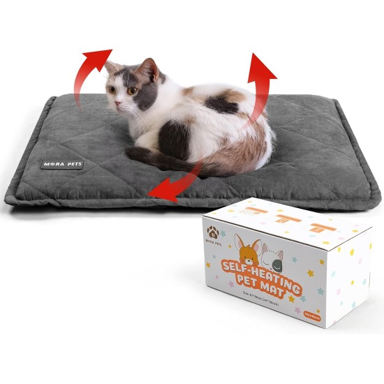 Mora Pets Cat Blanket for Cat Bed Washable and Non-Slip Self-Heating Blanket Cat Self-Warming Heat Blanket Cat Electric Blanket Dog Without Electricity 76 x 52 cm Mora Pets Cat Blanket for Cat Bed Washable and Non-Slip Self-Heating Blanket Cat Self-Warming Heat Blanket Cat Electric Blanket Dog Without Electricity 76 x 52 cm