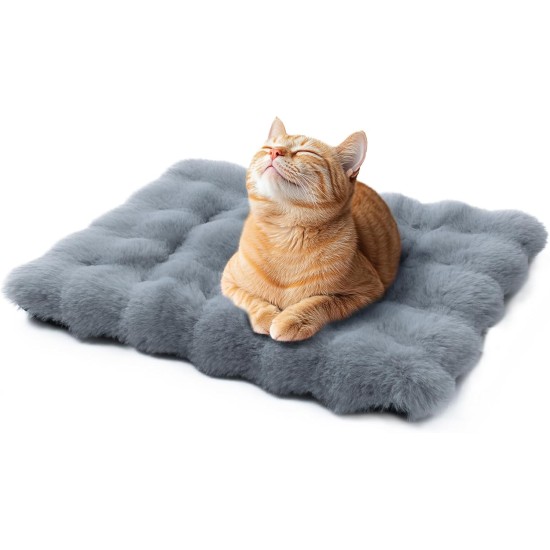 Mora Pets Cat Blanket for Cats, Cat Cushion, Fluffy Cat Bed, Washable and Non-Slip Cat Blanket, Warm Cuddly Blanket for Small, Medium, Large Cats, Grey, 56 x 35.5 cm Mora Pets Cat Blanket for Cats, Cat Cushion, Fluffy Cat Bed, Washable and Non-Slip Cat Blanket, Warm Cuddly Blanket for Small, Medium, Large Cats, Grey, 56 x 35.5 cm