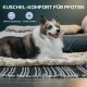 Mora Pets Cat Blanket for Cats, Cat Cushion, Fluffy Cat Bed, Washable and Non-Slip Cat Blanket, Warm Cuddly Blanket for Small, Medium, Large Cats, Grey, 56 x 35.5 cm