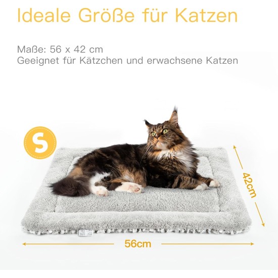 Mora Pets Cat Blanket for Cats, Self-Heating Blanket, Cat Bed, Washable, Self-Warming Heat Blanket, Cat Cushion, Fluffy and Soft, 70 x 46 cm Mora Pets Cat Blanket for Cats, Self-Heating Blanket, Cat Bed, Washable, Self-Warming Heat Blanket, Cat Cushion, Fluffy and Soft, 70 x 46 cm