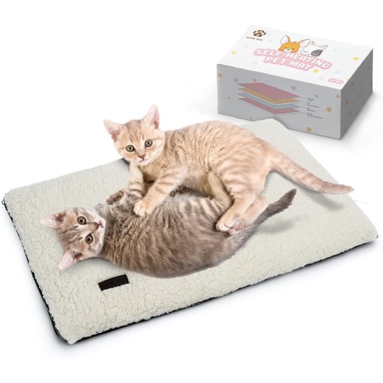 Mora Pets Self-Heating Cat Blanket, Heating Blanket for Cats, Dogs, Heat Blanket, Self-Warming Blanket, Cat Heating Mat, Noiseless Heat Cushion, Washable, Cat Bed, Fluffy and Soft, 74 x 48 cm Mora Pets Self-Heating Cat Blanket, Heating Blanket for Cats, Dogs, Heat Blanket, Self-Warming Blanket, Cat Heating Mat, Noiseless Heat Cushion, Washable, Cat Bed, Fluffy and Soft, 74 x 48 cm